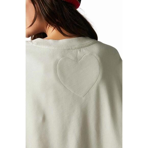 New Free People Eleanor Layered Sweatshirt Minidress In Ivory Size L $128 - Picture 2 of 10